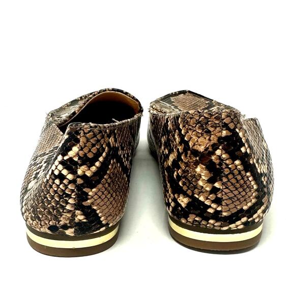 Express Size 8 Flats Brown Snakeskin Pointed Toe Dress Formal Workwear Business - Picture 3 of 7